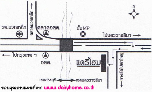 แผนที่ Dairy home แผนที่ Dairy home